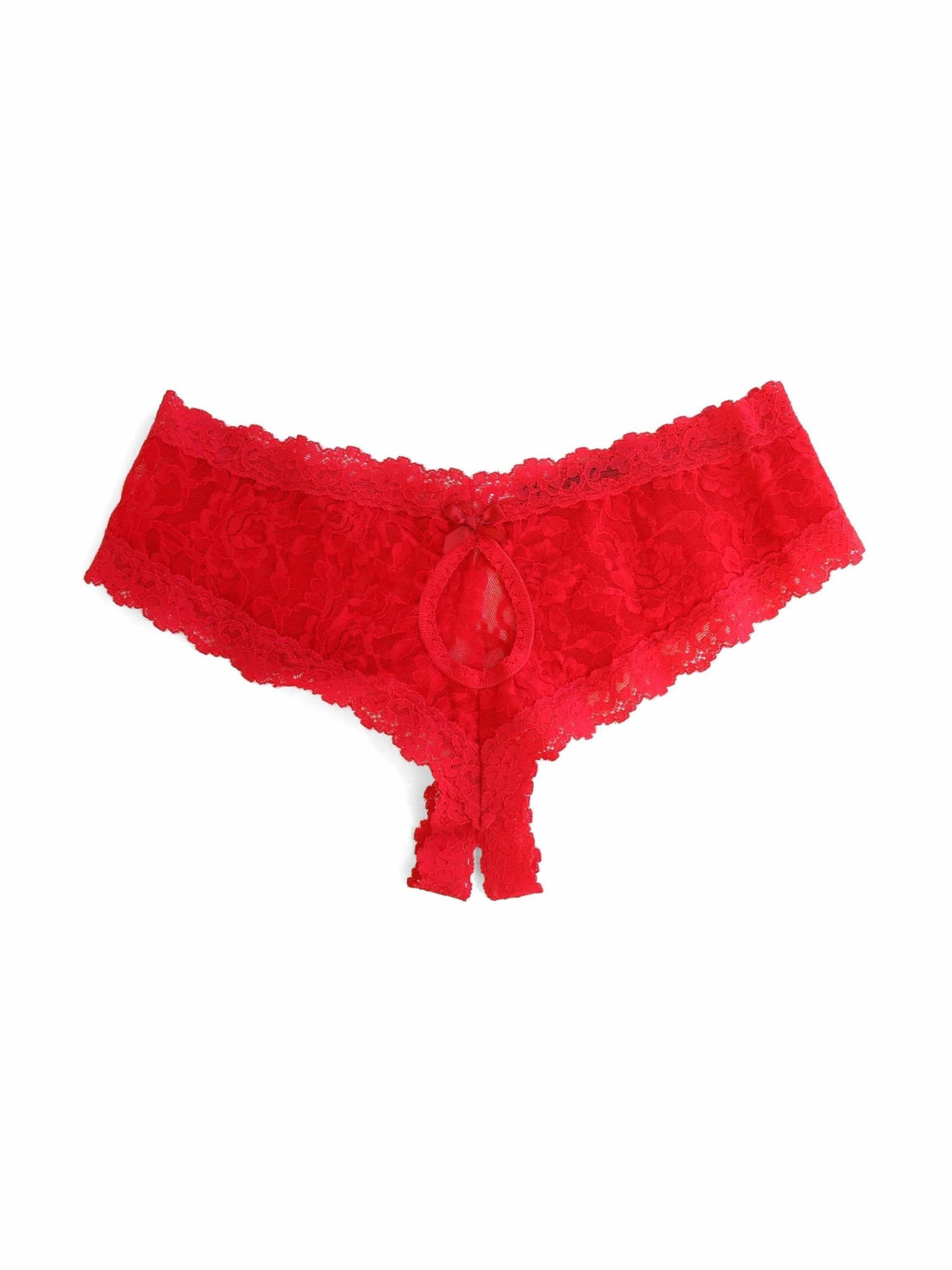 &oh™ Signature Lace® Crotchless Cheeky Hipster Red - Hanky Panky
