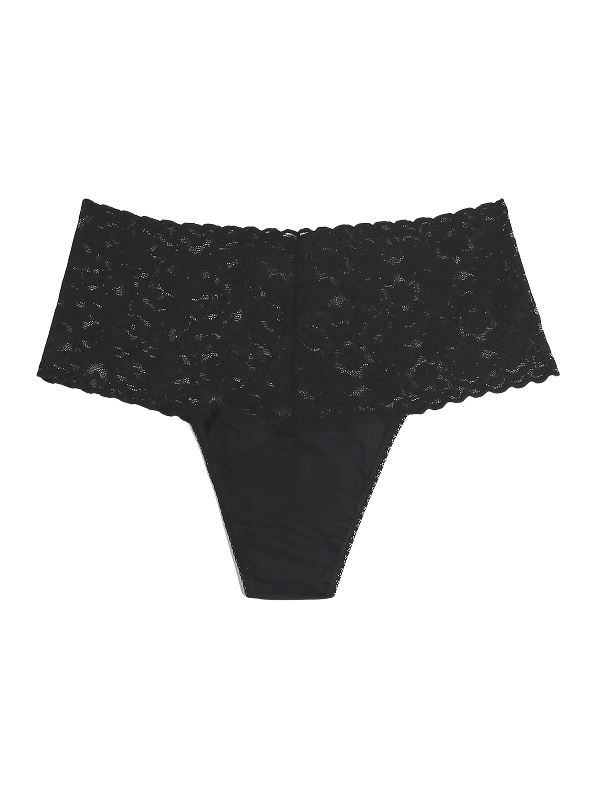 Supima® Cotton Retro Thong Black - Hanky Panky
