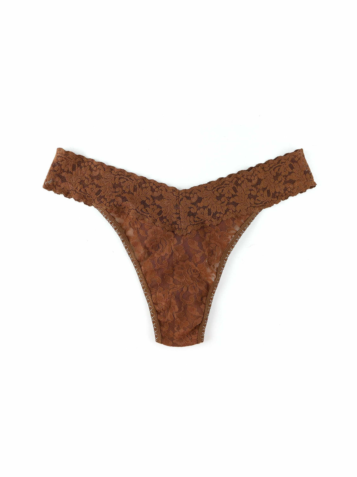 Signature Lace® Original Rise Thong Macchiato Brown - Hanky Panky
