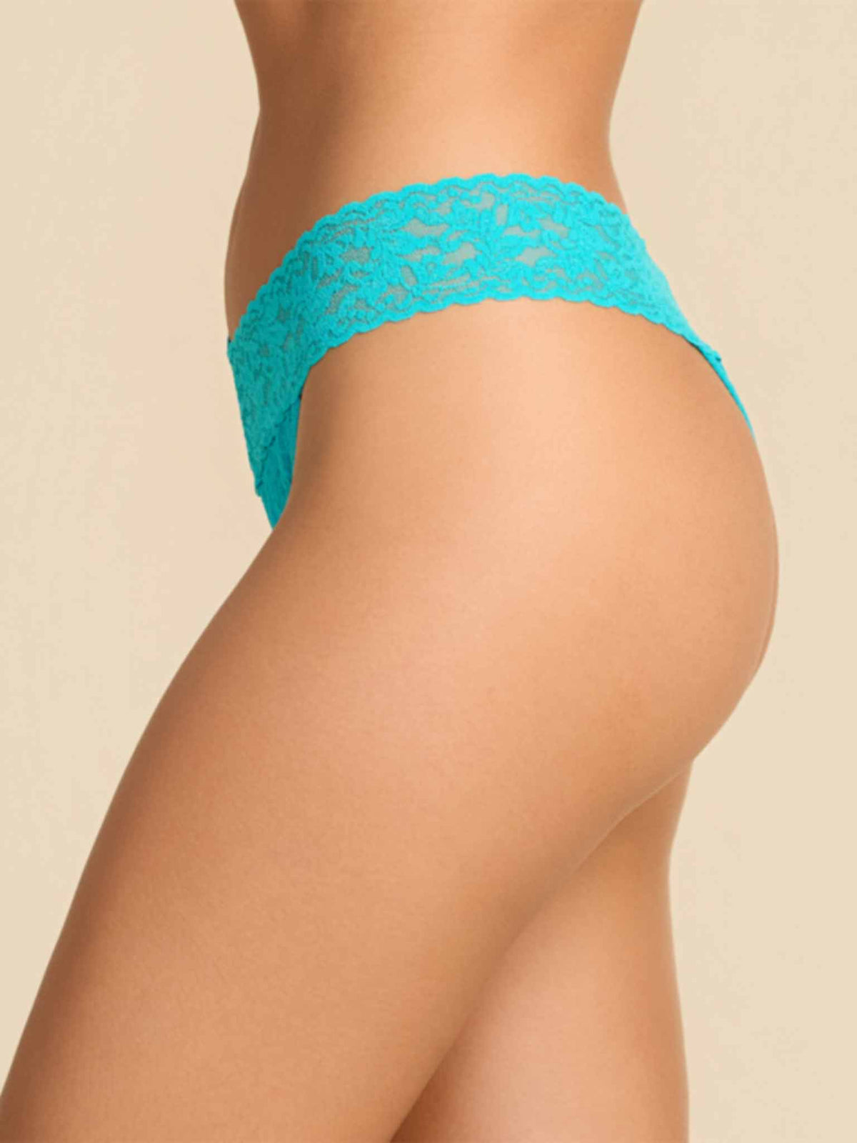 Signature Lace® Original Rise Thong Turkish Tile Blue - Hanky Panky