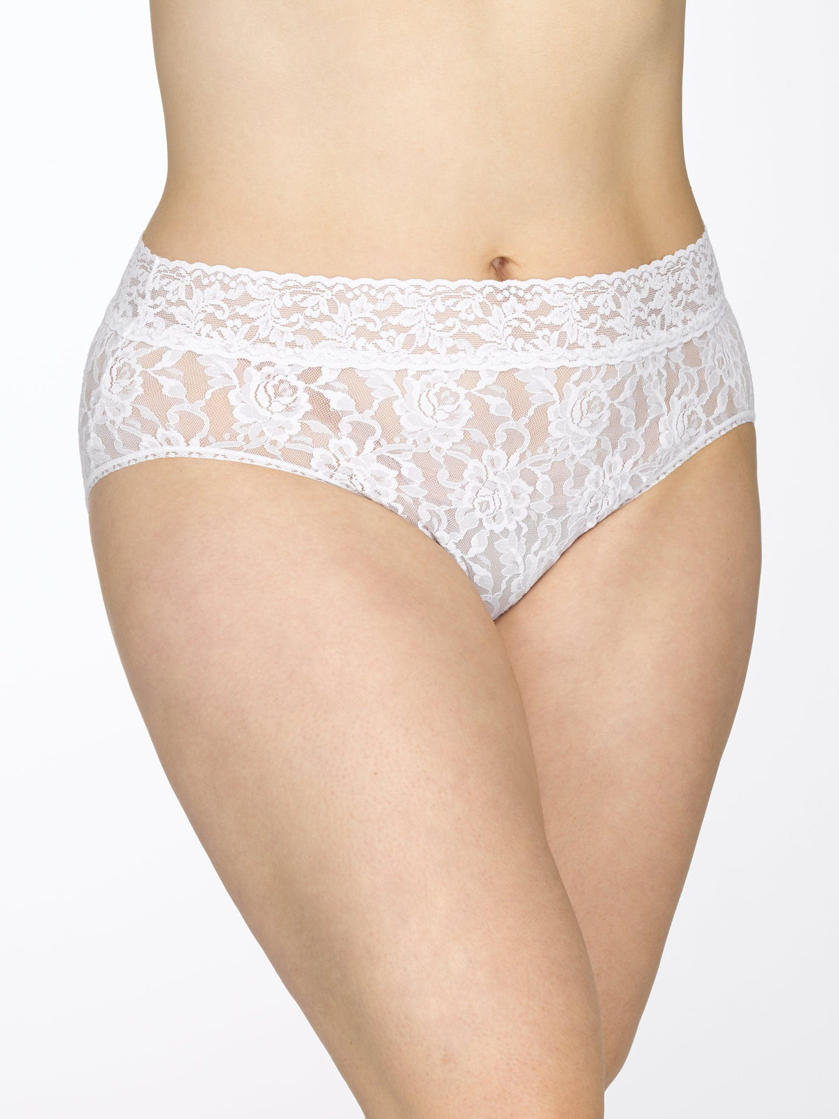 Plus Size Signature Lace® French Brief White Sale - Hanky Panky