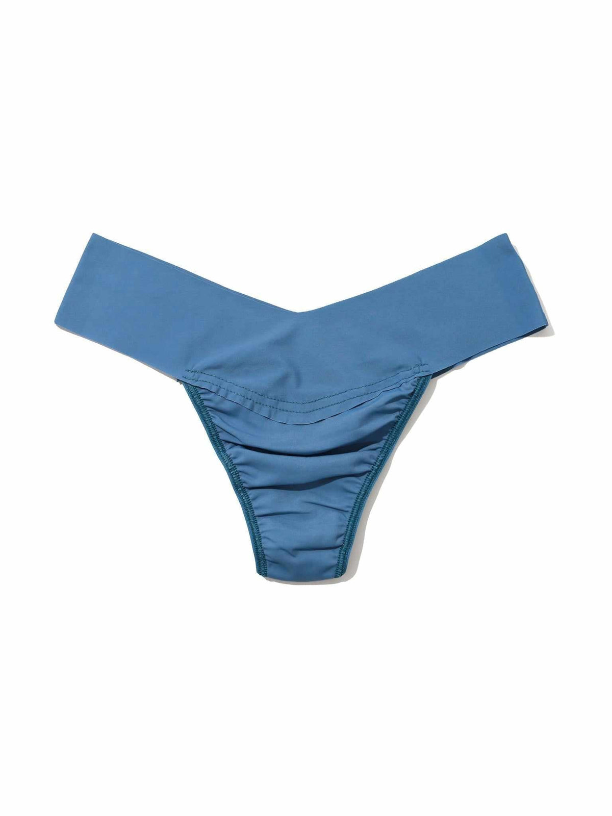 BreatheSoft™ Natural Rise Thong Rainy Day Blue - Hanky Panky