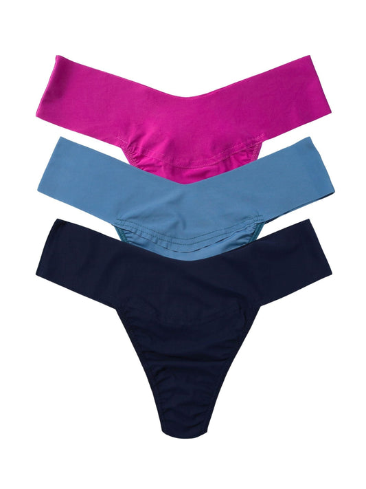 Roller Rake 3 Pack BreatheSoft™ Natural Rise Thong - Hanky Panky