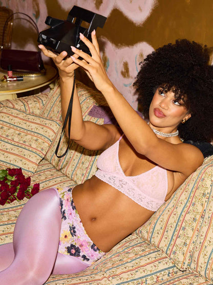 Printed Signature Lace® French Brief Pressed Pink - Hanky Panky