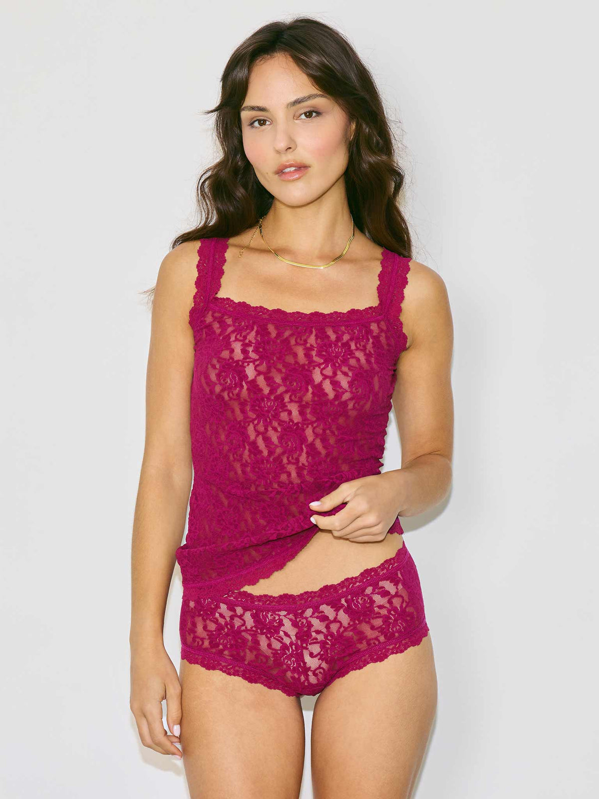 Signature Lace® Boyshort Dark Pomegranate Red - Hanky Panky