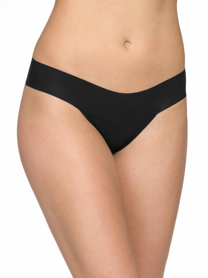 BreatheSoft™ Natural Rise Thong Black - Hanky Panky