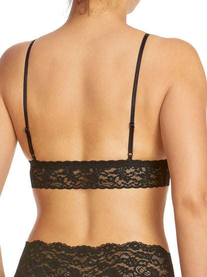 Women's Black Lace Padded Triangle Bralette - Hanky Panky