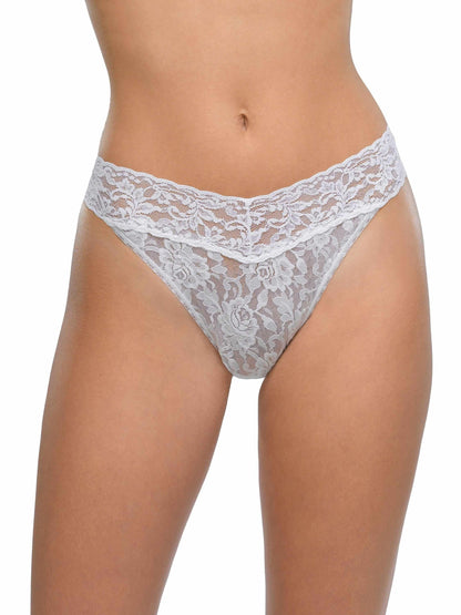 Signature Lace® Original Rise Thong White - Hanky Panky