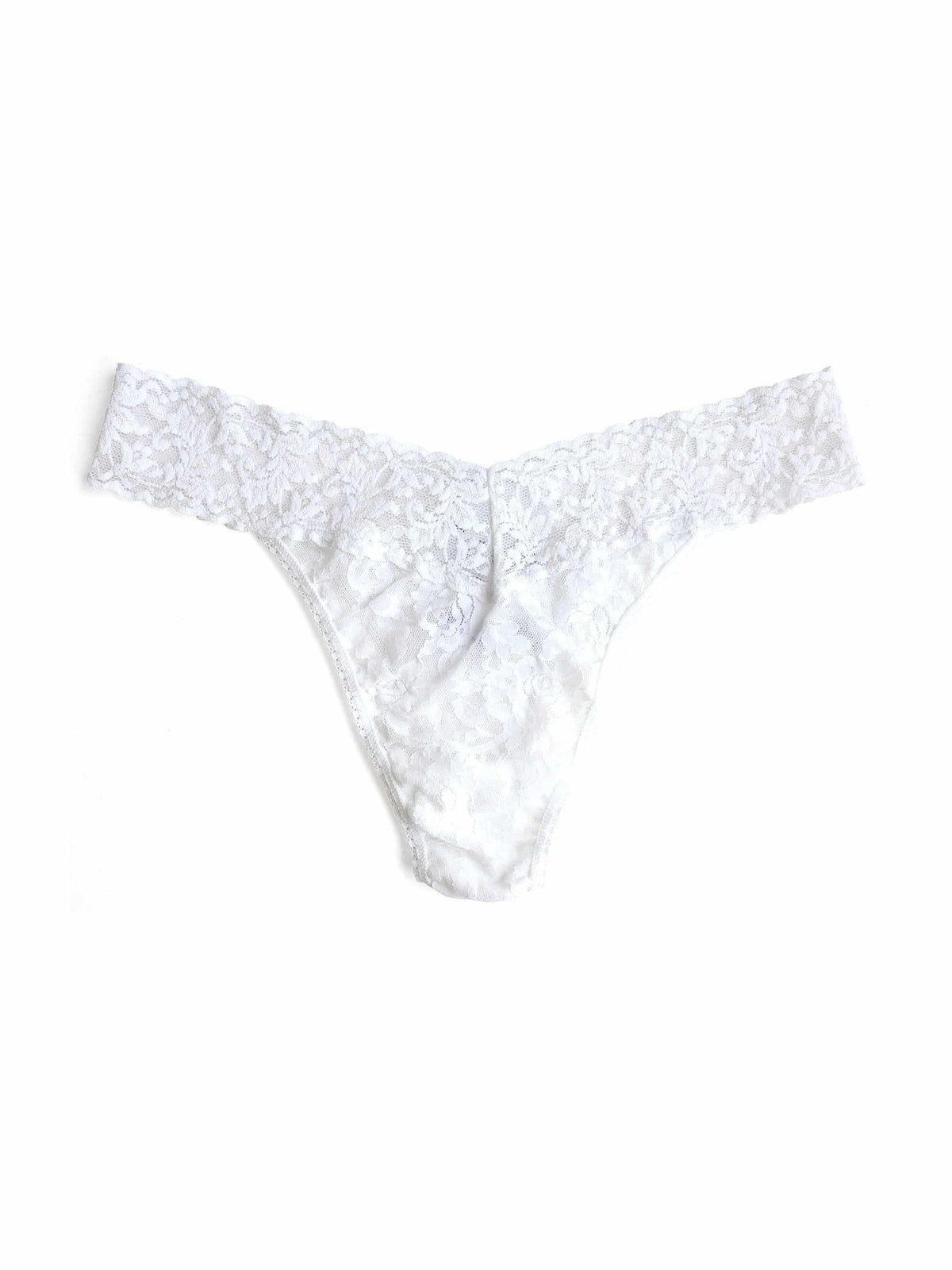 Signature Lace® Original Rise Thong White - Hanky Panky