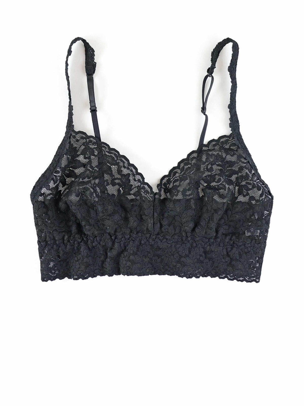 V-Neck Retro Lace Bralette Black - Hanky Panky
