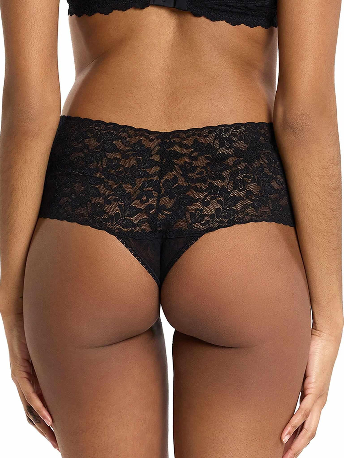 Retro Lace Thong Black - Hanky Panky
