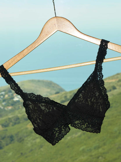 Black Lace Crossover Bralette - Hanky Panky