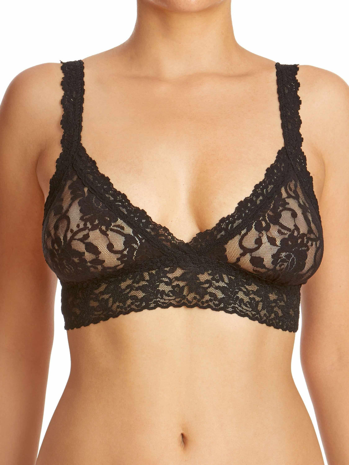 Black Lace Crossover Bralette - Hanky Panky