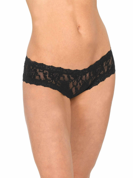 &oh™ Signature Lace® Crotchless Cheeky Hipster Black - Hanky Panky