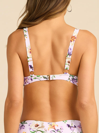 Underwire Swim Top Fawning Flora Purple - Hanky Panky