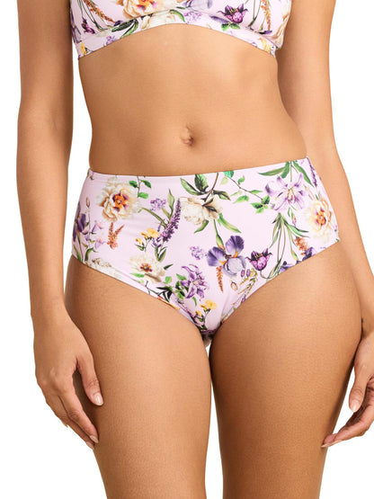 Swim High Rise Bottom Fawning Flora Purple - Hanky Panky