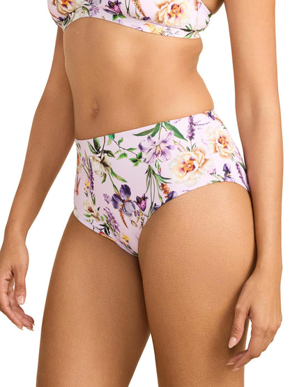 Swim High Rise Bottom Fawning Flora Purple - Hanky Panky