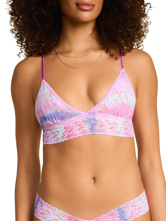 Printed Signature Lace® Padded Triangle Bralette Rem Pink - Hanky Panky
