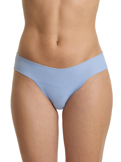 BreatheSoft™ Natural Rise Thong Fresh Air Blue - Hanky Panky
