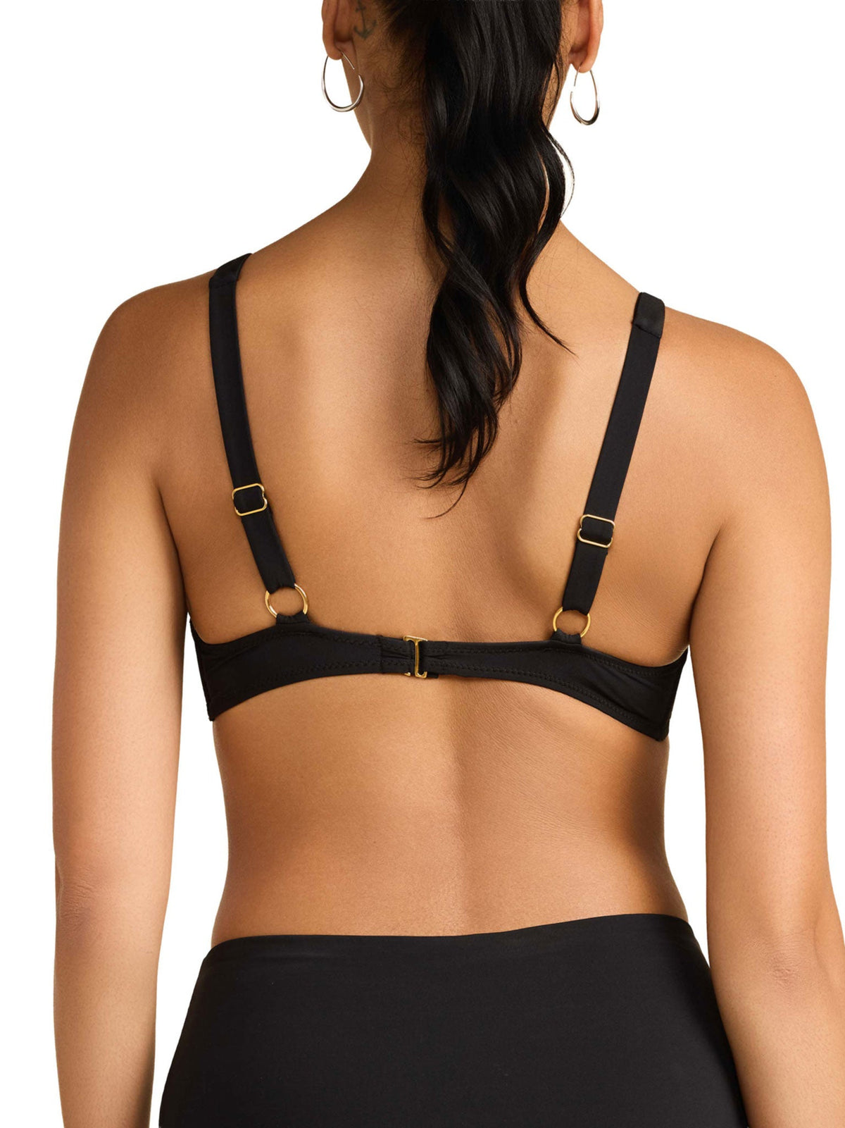 Swim Triangle Bralette Top Black - Hanky Panky