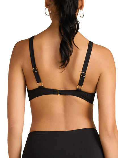 Swim Triangle Bralette Top Black - Hanky Panky