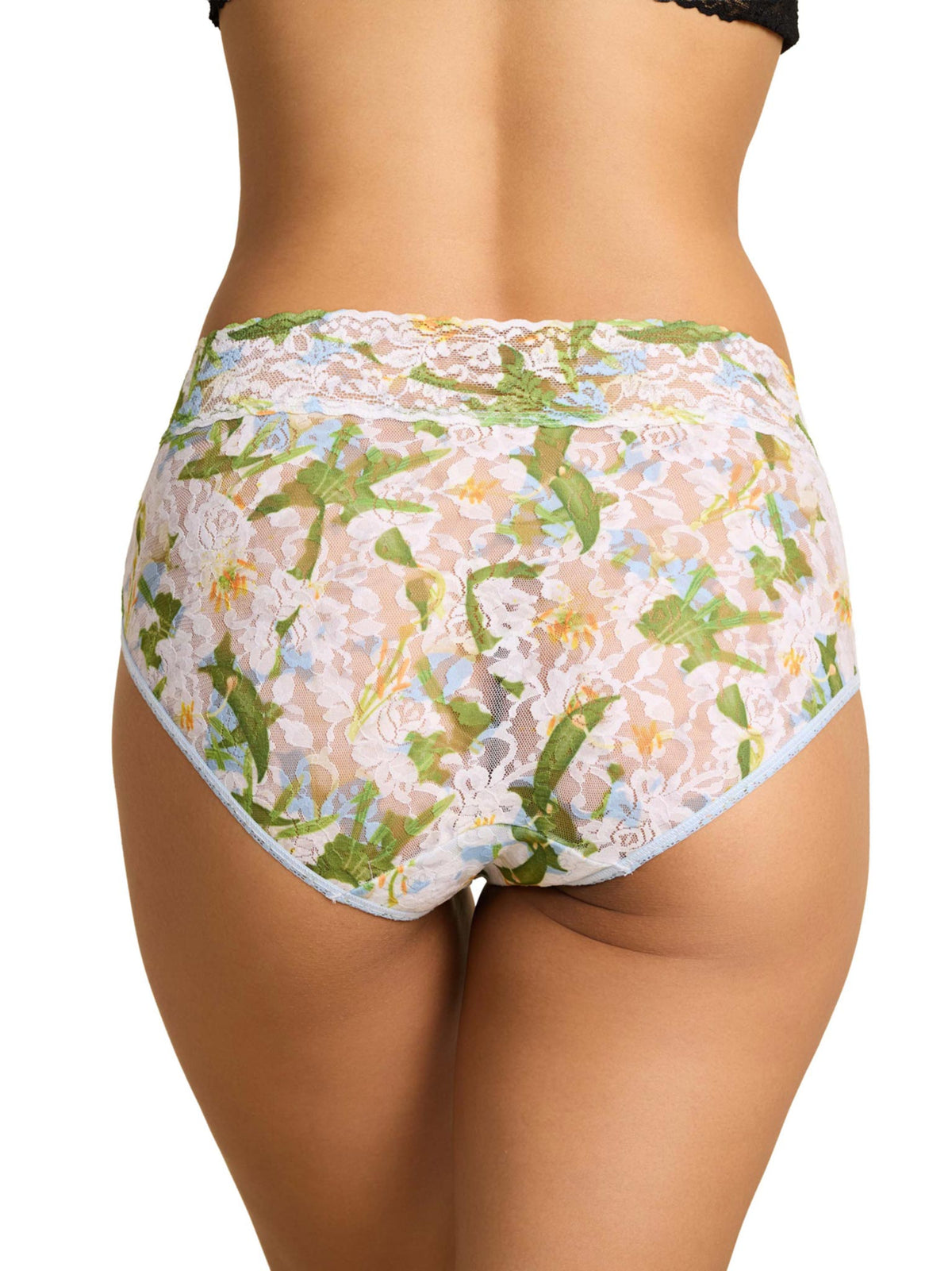 Printed Signature Lace® French Brief Absolute-Lily Blue - Hanky Panky