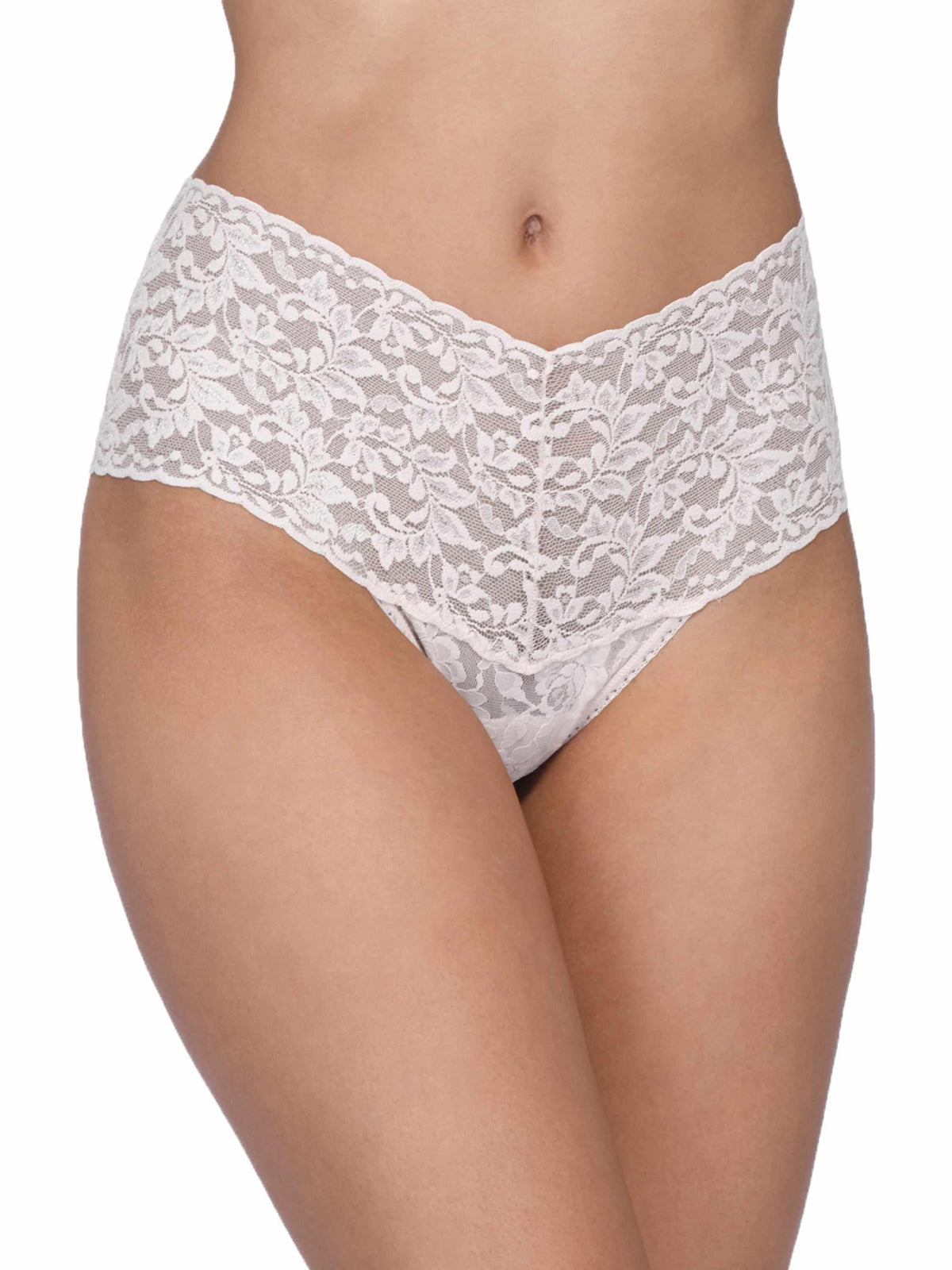 Retro Lace Thong White - Hanky Panky