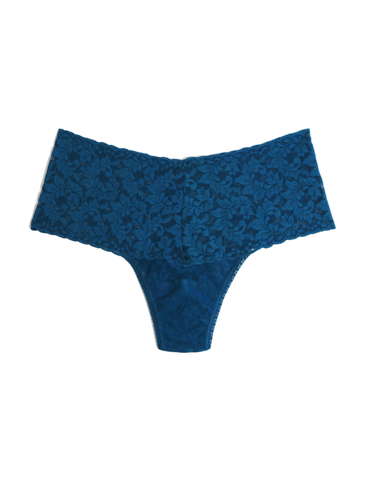 Retro Lace Thong Hot Teal Blue - Hanky Panky
