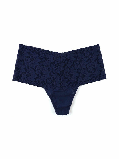 Retro Lace Thong Navy - Hanky Panky
