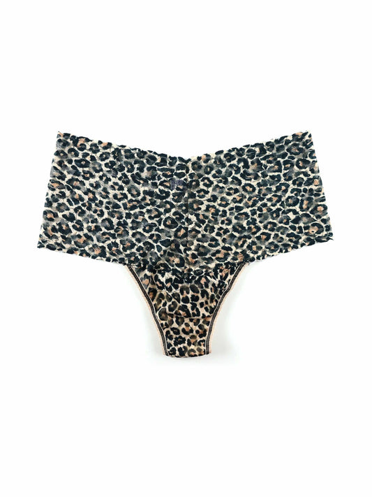 Printed Retro Lace Thong Classic Leopard - Hanky Panky