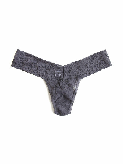 Signature Lace® Low Rise Thong Granite Grey - Hanky Panky