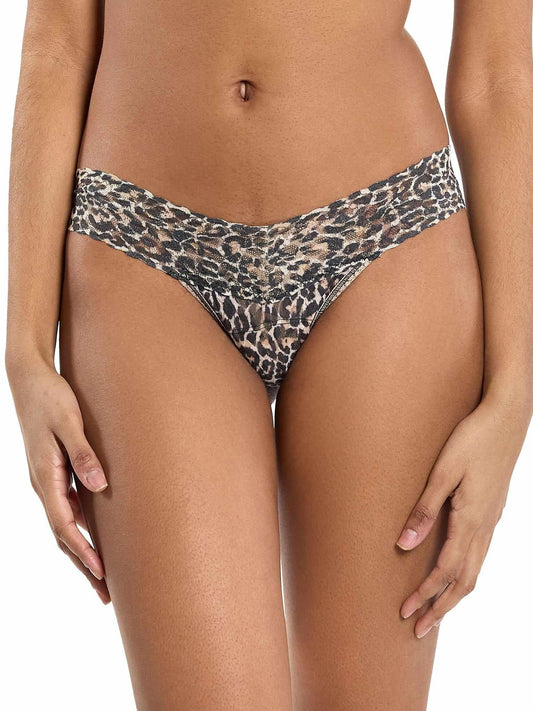 Printed Signature Lace® Low Rise Thong Classic Leopard - Hanky Panky
