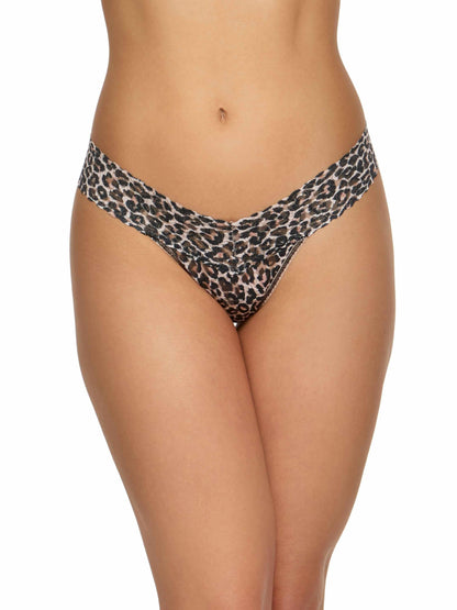 Printed Signature Lace® Low Rise Thong Classic Leopard - Hanky Panky