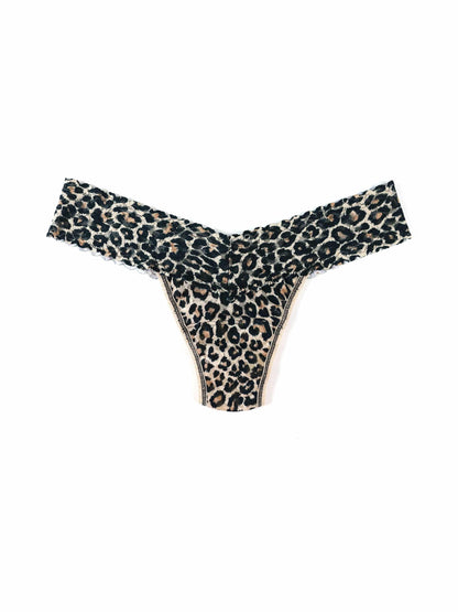 Printed Signature Lace® Low Rise Thong Classic Leopard - Hanky Panky