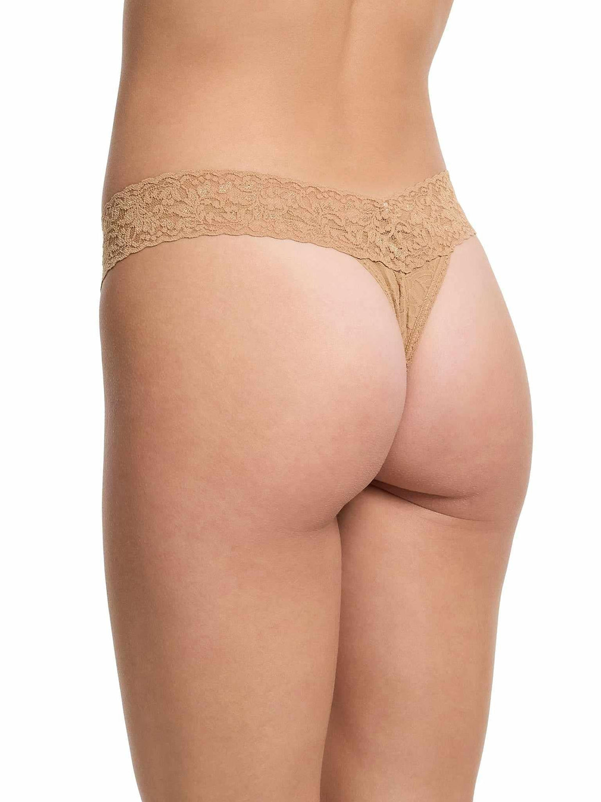 Signature Lace® Low Rise Thong Sun Tan Beige - Hanky Panky