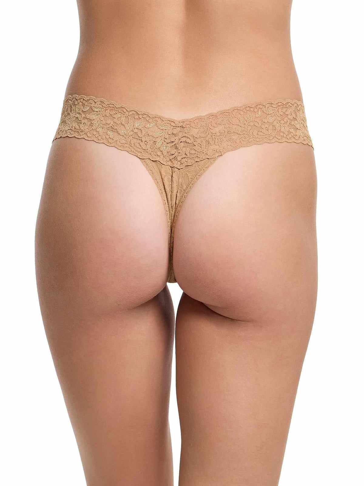 Signature Lace® Low Rise Thong Sun Tan Beige - Hanky Panky