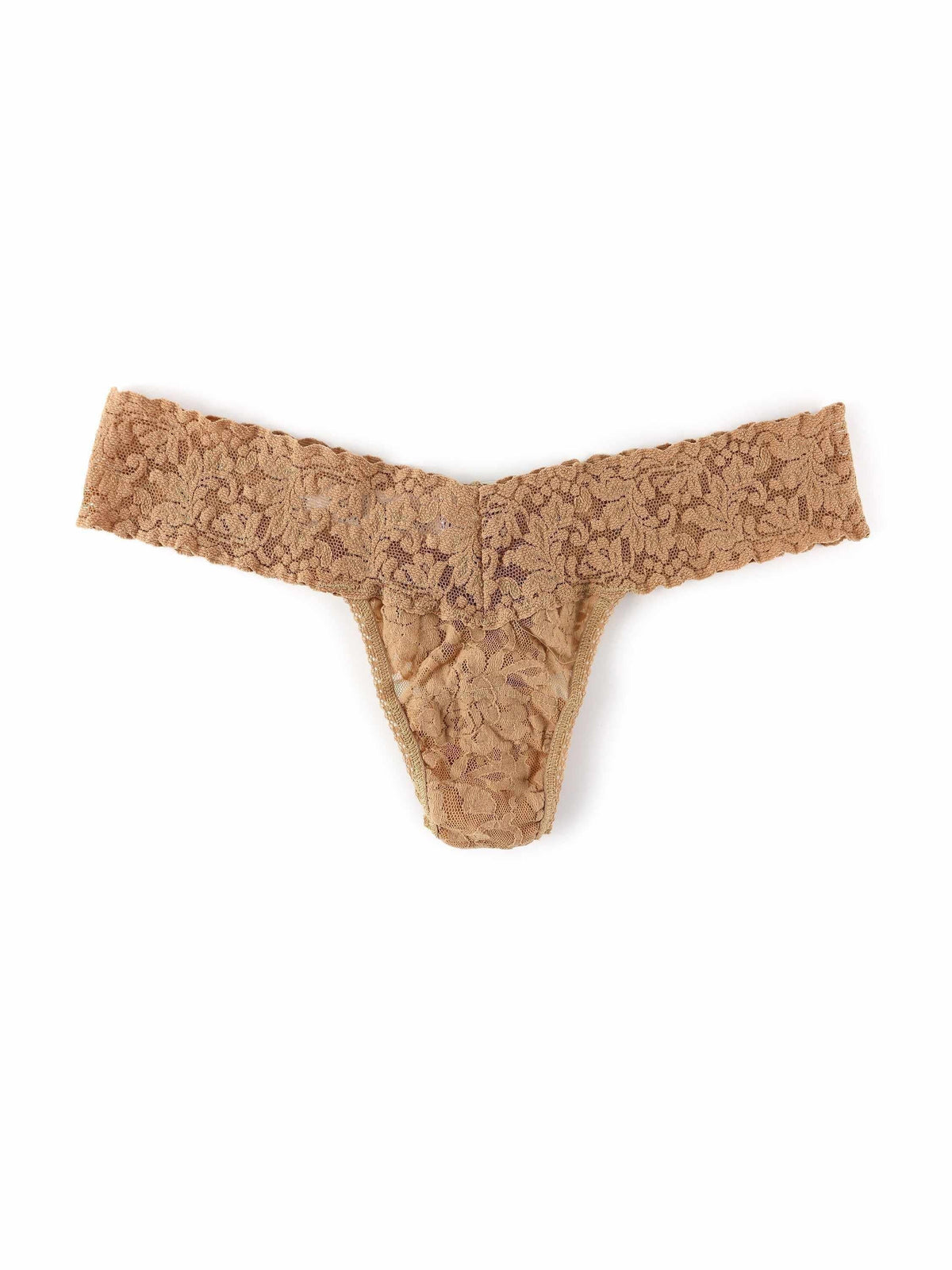 Signature Lace® Low Rise Thong Sun Tan Beige - Hanky Panky