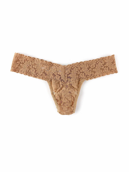 Signature Lace® Low Rise Thong Sun Tan Beige - Hanky Panky