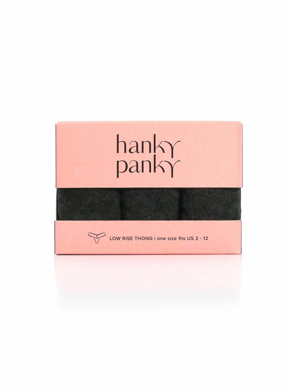 3 Pack Signature Lace® Low Rise Thongs Black - Hanky Panky