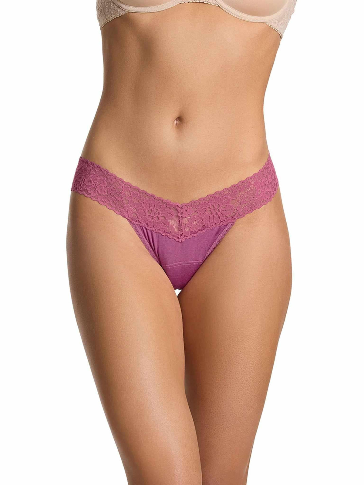 DreamEase™ Low Rise Thong California Raisin Purple - Hanky Panky