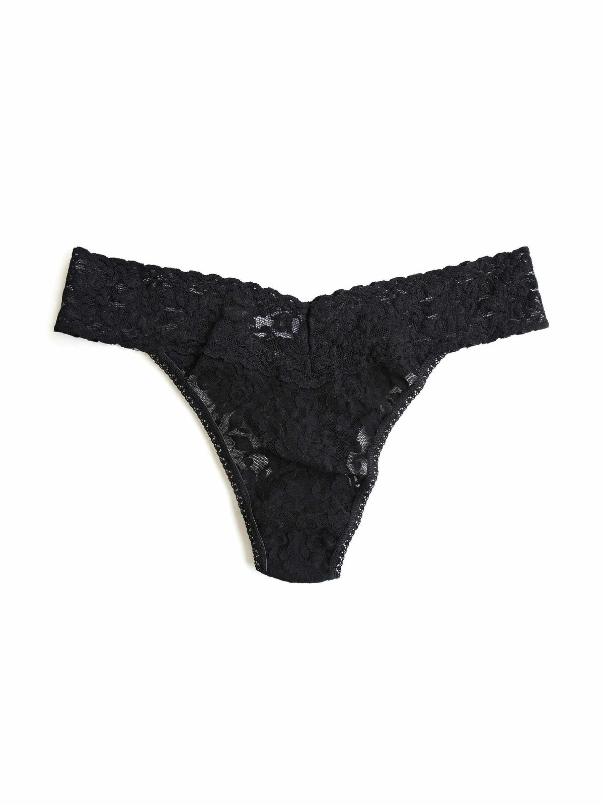 Signature Lace® Original Rise Thong Black - Hanky Panky