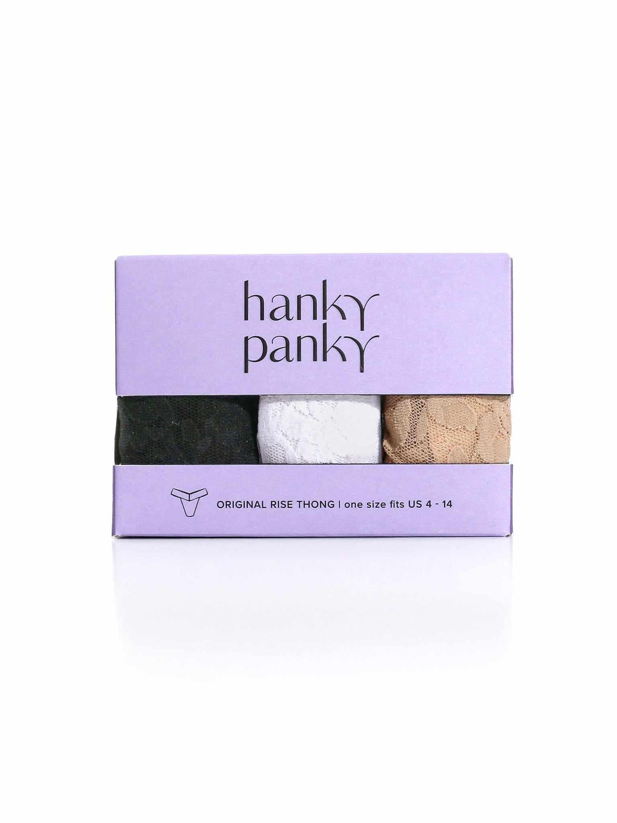 3 Pack Signature Lace® Original Rise Thongs - Hanky Panky