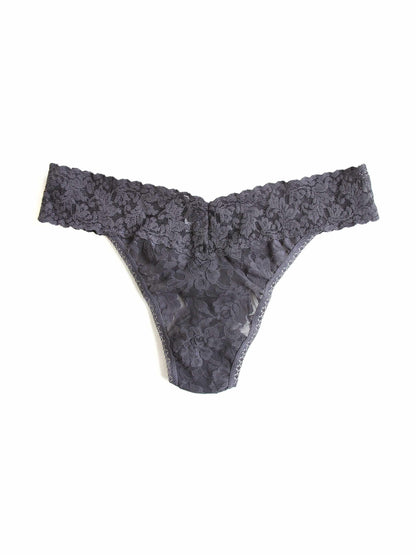 Signature Lace® Original Rise Thong Granite Grey - Hanky Panky