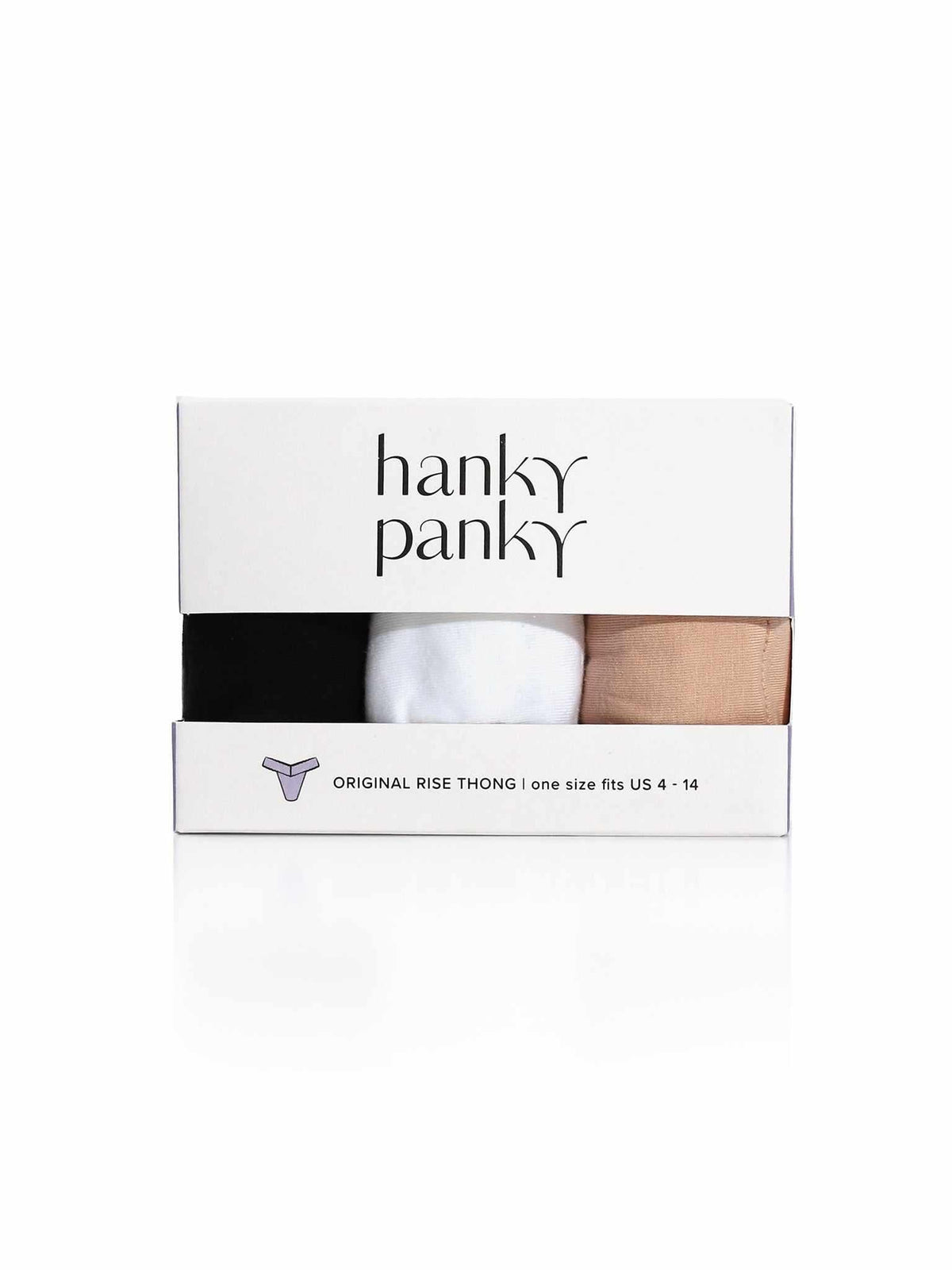 3 Pack Supima® Cotton Original Rise Thongs with Lace - Hanky Panky