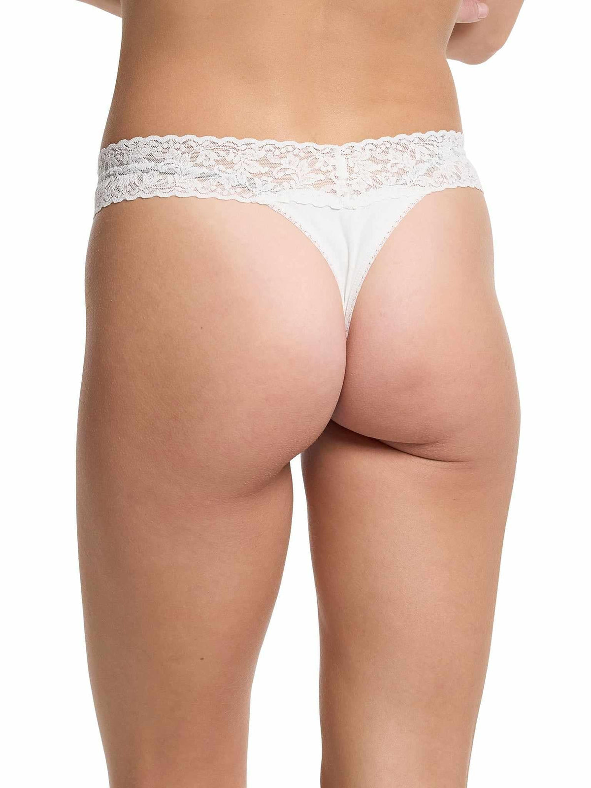 3 Pack Supima® Cotton Original Rise Thongs with Lace - Hanky Panky