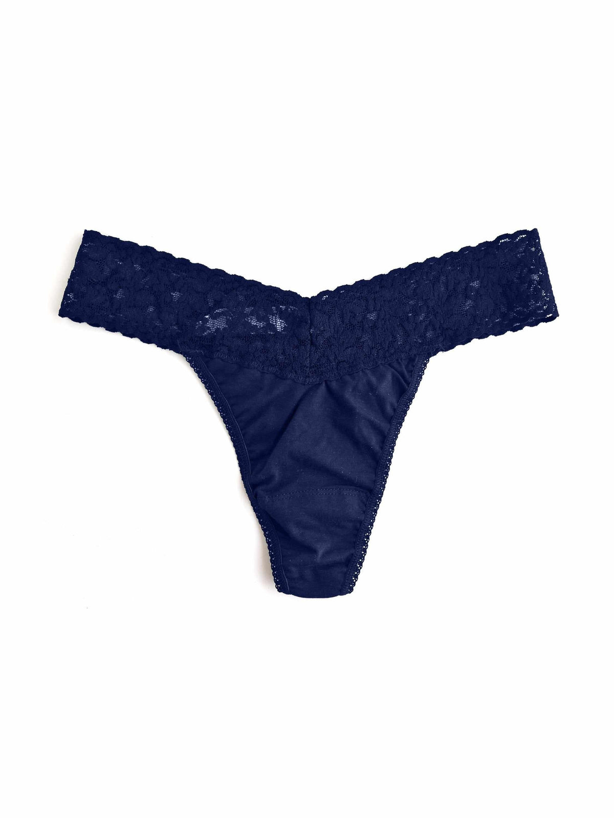 Supima® Cotton Original Rise Thong Navy - Hanky Panky