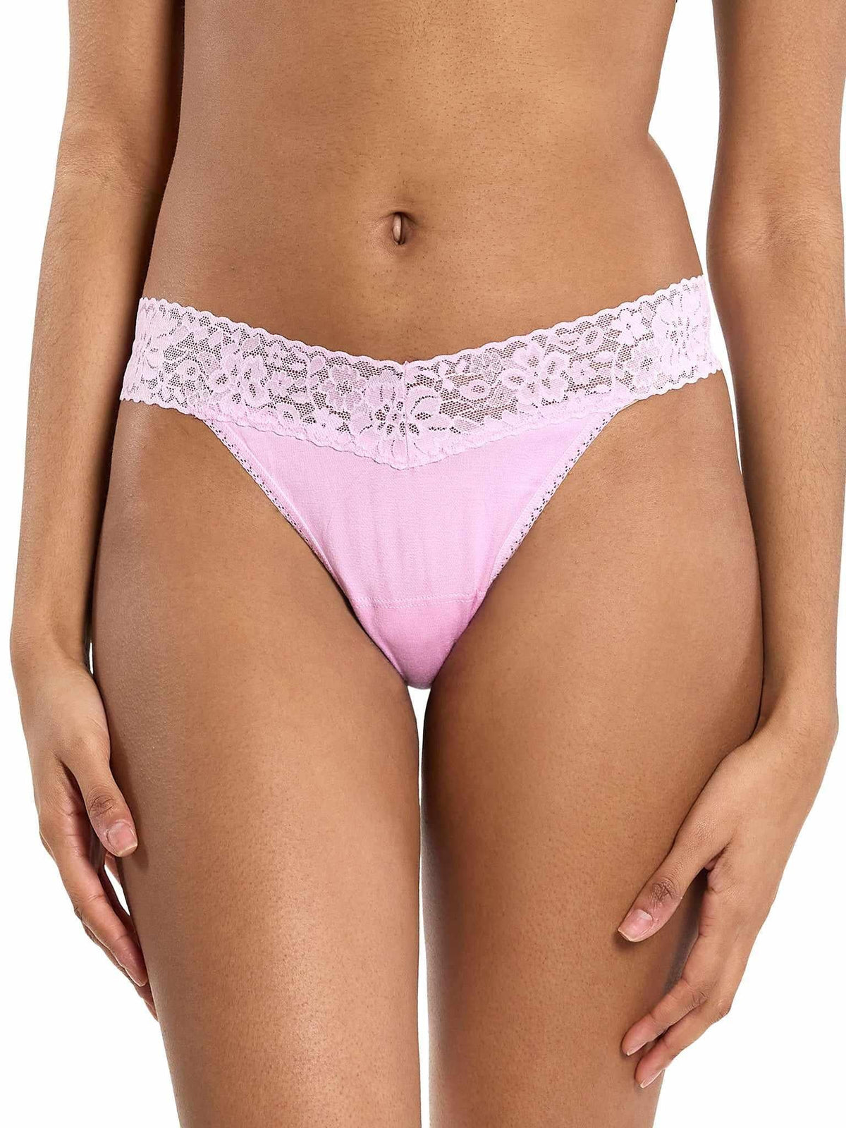 DreamEase™ Original Rise Thong Cotton Candy Pink - Hanky Panky