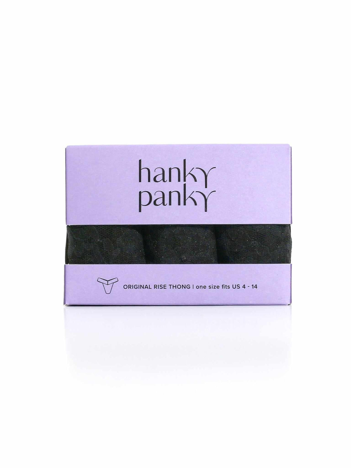 3 Pack Signature Lace® Original Rise Thongs Black - Hanky Panky