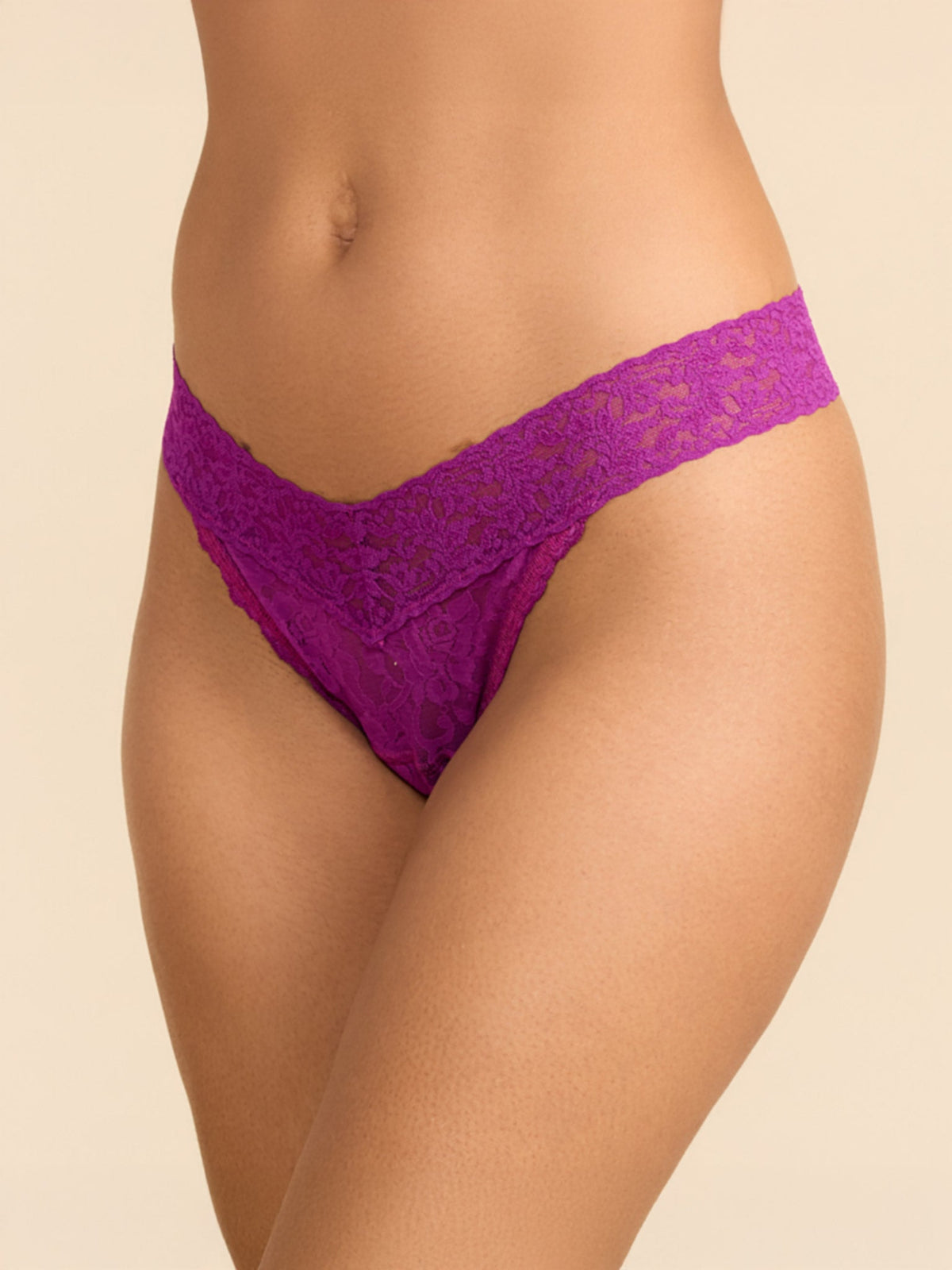 Signature Lace® Leakproof Original Rise Thong Boysenberry Purple - Hanky Panky