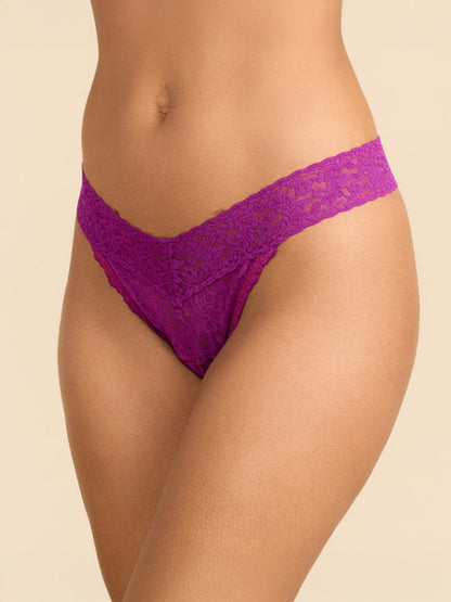 Signature Lace® Leakproof Original Rise Thong Boysenberry Purple - Hanky Panky